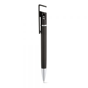 Ballpoint pen with phone holder clip